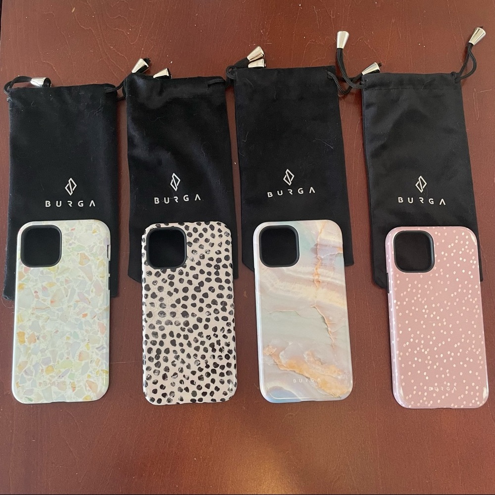 Four pack of BURGA iPhone 12 cases